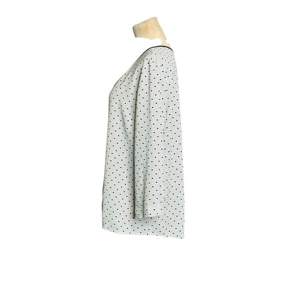 41HAWTHORN White Black Polka Dots Litton Split Neck Blouse Size Large - Picture 10 of 12